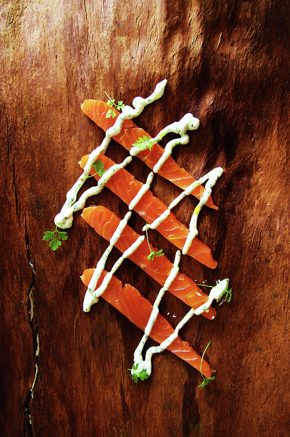 Home Smoked Salmon, Horseradish Creme Photograph by Alan Spedding