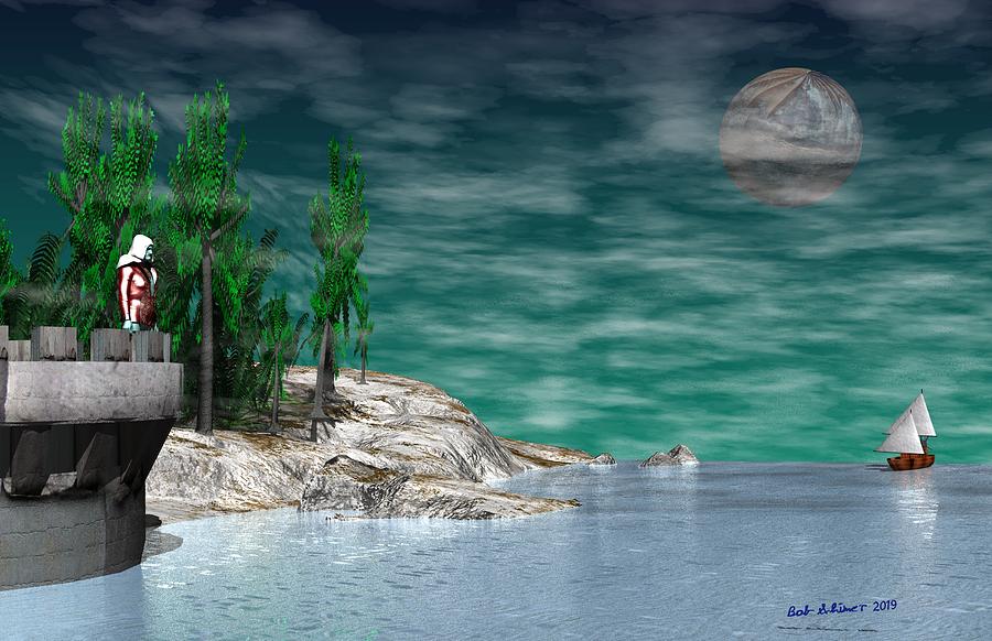 Scifi Digital Art - Homecoming On A Distant Planet by Bob Shimer Scifi Digital Art - Homecoming On A Distant Planet by Bob Shimer
