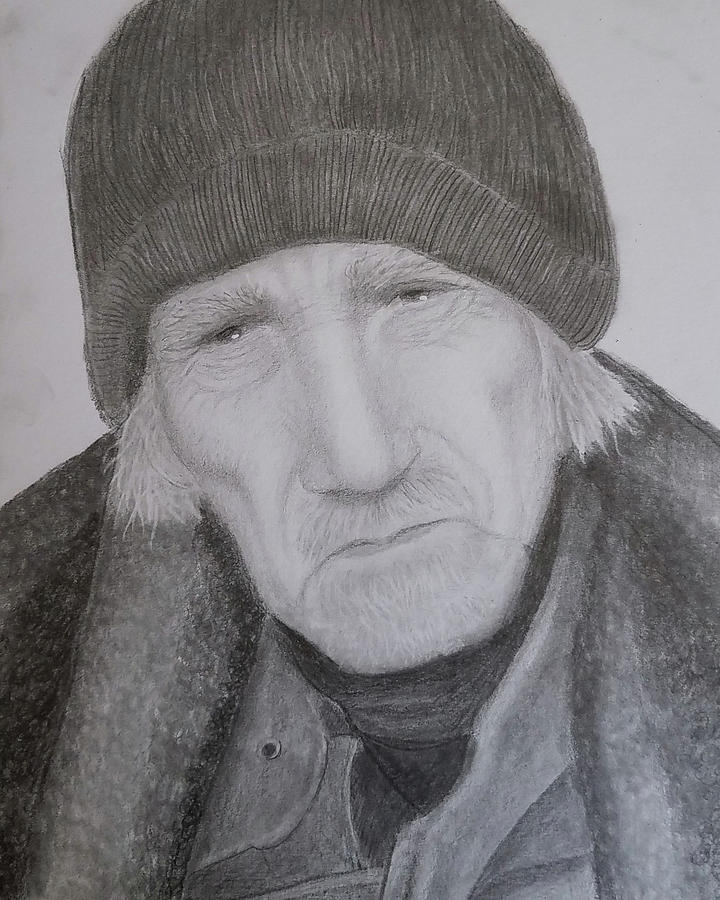 Homeless Drawing by Lorraine Foster