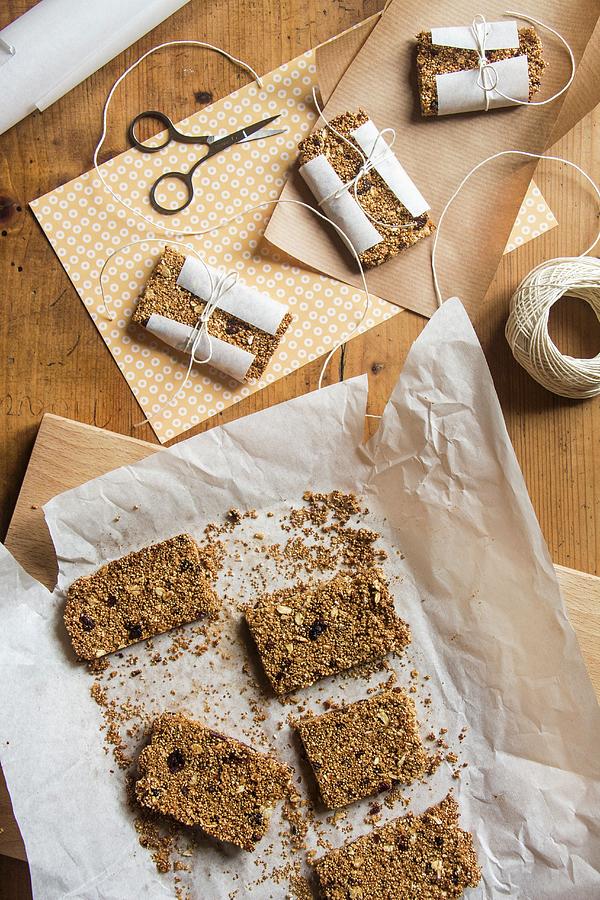 Homemade Amaranth Bars Photograph by Alice Del Re