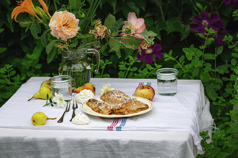 Homemade Apple Pie In The Garden Photograph by Mimis Kingdom