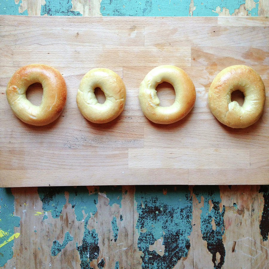Homemade Bagels Photograph by Sarah Palmer