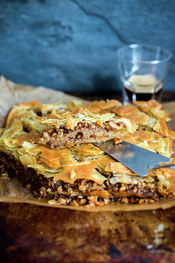 Homemade Baklava With A Nut And Honey Filling Photograph by Irina Meliukh