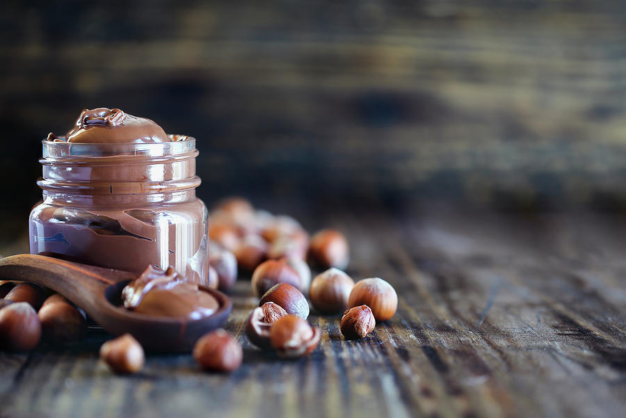 Homemade Chocolate Cream And Hazelnuts Photograph by Stephanie Frey
