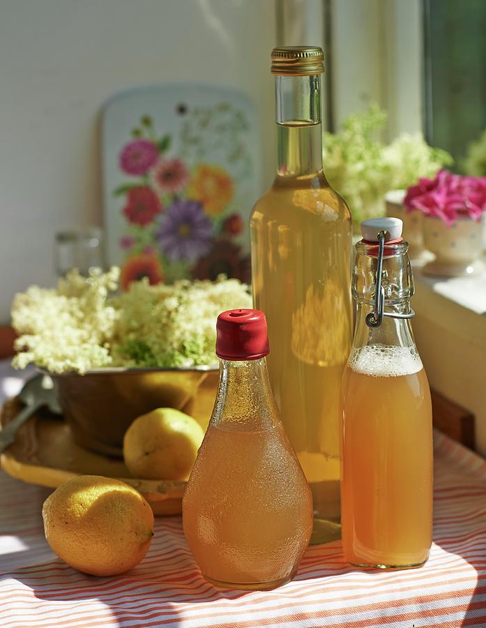 Homemade Elderflower Syrup Photograph by Hannah Kompanik