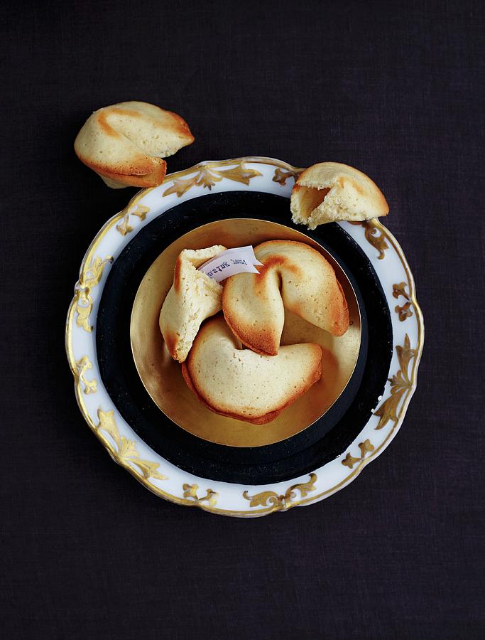 Homemade Fortune Cookies For New Year Photograph by Aina C. Hole