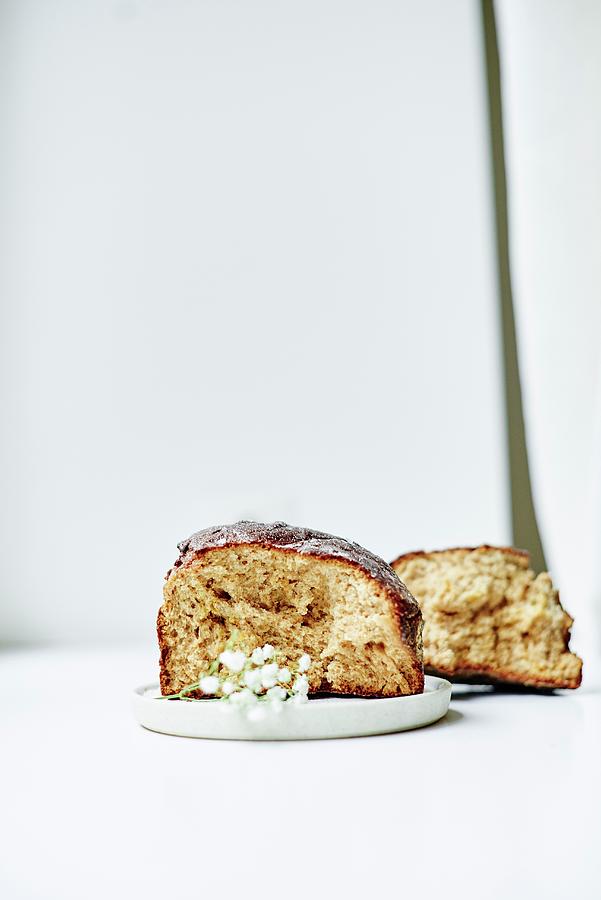 Homemade Gluten-free Babka eastern European Cake For Easter Photograph by Egle Ma