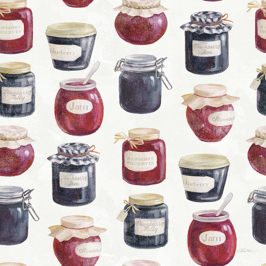 Jar Painting - Homemade Happiness Pattern IIia by Silvia Vassileva