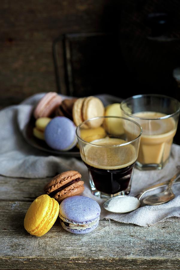Homemade Macarons With Coffee Photograph by Irina Meliukh
