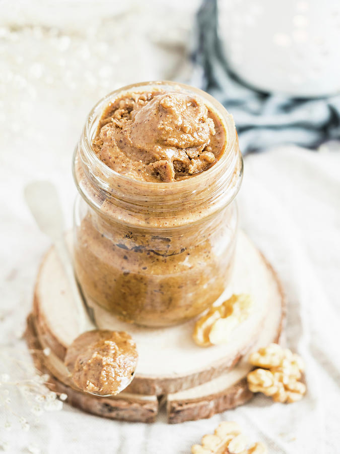 Homemade, Natural One-ingredient Walnut Butter Photograph by Magdalena Paluchowska