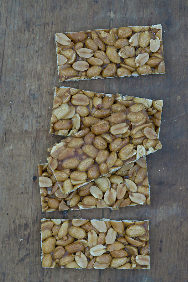 Homemade Peanut Brittle top View Photograph by Martina Schindler