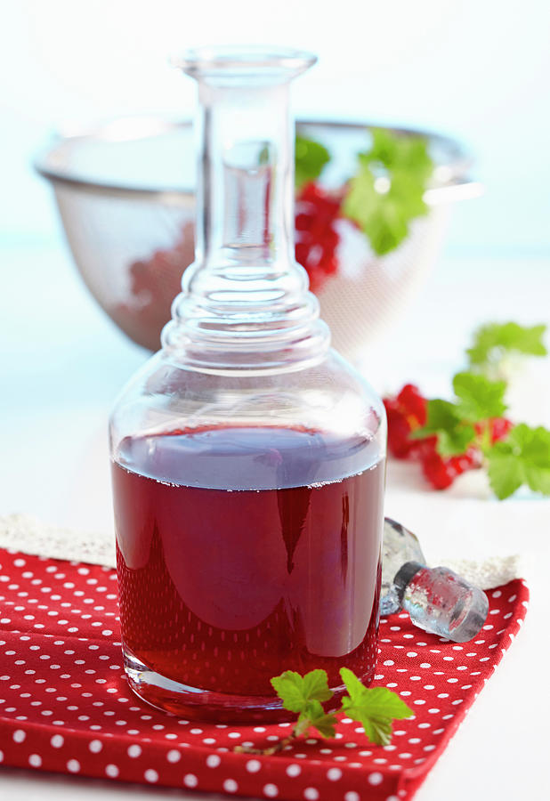 Homemade Red Currant Vinegar With Vanilla Photograph by Teubner Foodfoto