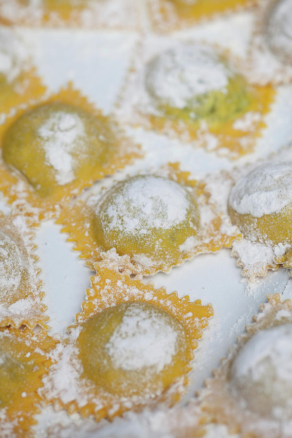 Homemade Spinach And Ricotta Ravioli Photograph by Eising Studio