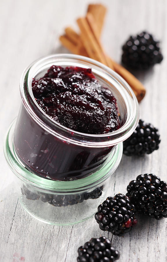 Homemade Sweet And Sour Blackberry Ketchup With Cinnamon Photograph by Teubner Foodfoto