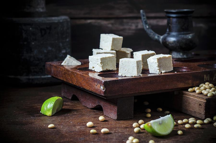 Homemade Tofu, Soya Beans And Limes Photograph by Preeti Tamilarasan