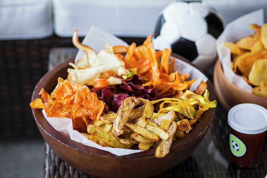 Homemade Vegetable Chips Photograph by Eising Studio