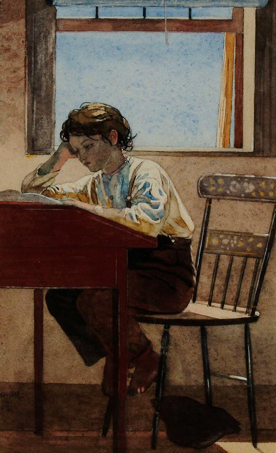 Winslow Homer Painting - Homework by Mountain Dreams
