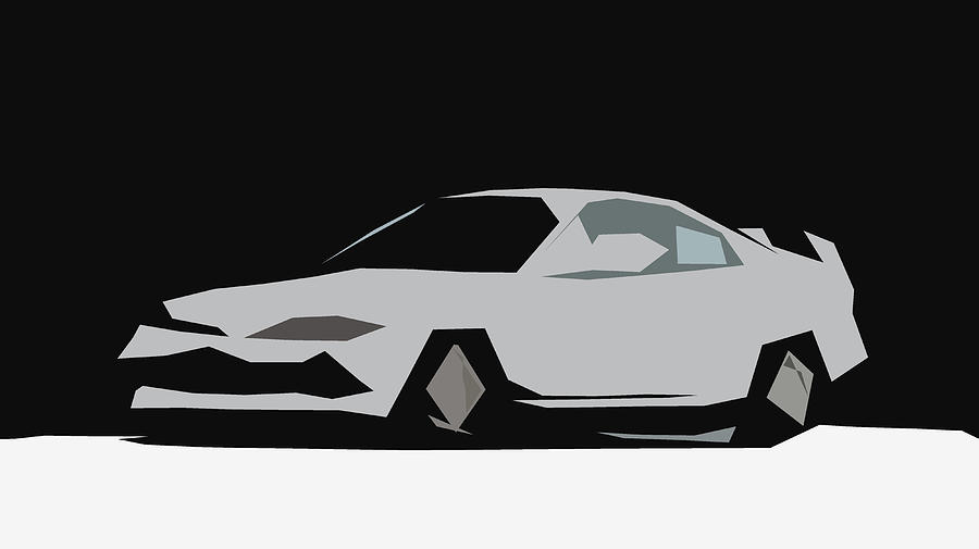 Honda Integra Type R Abstract Design Digital Art by CarsToon Concept