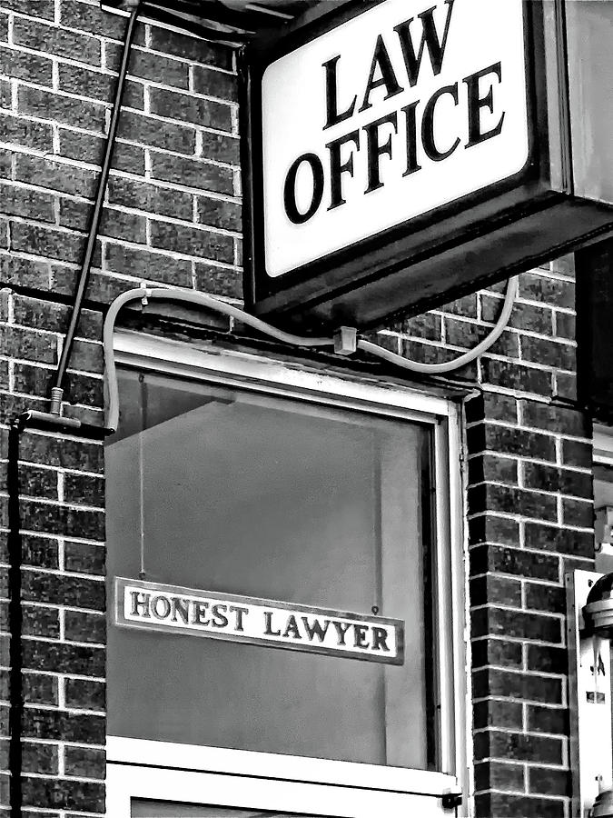 Honest Lawyer - Dream On... bw Photograph by Steve Harrington