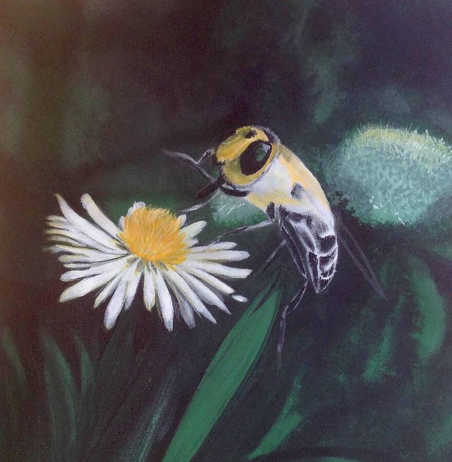 Honey Bee  Painting by Barbara Andrews