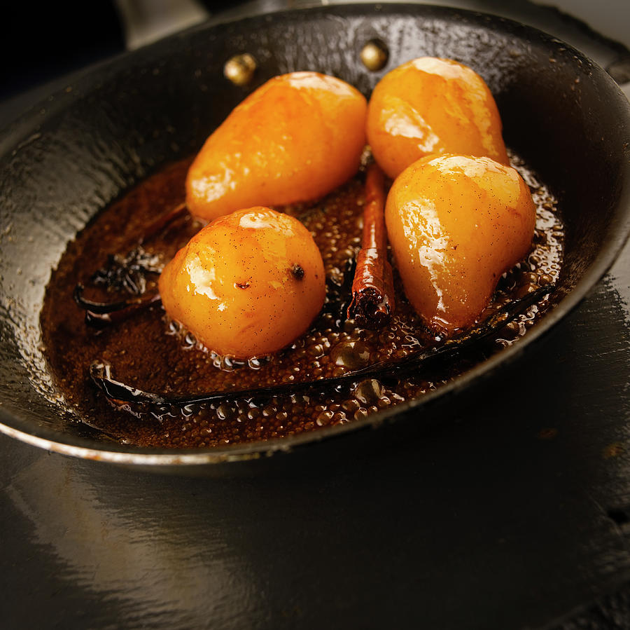 Honey Roast Pears With Spices In A Pan Photograph by Duncan Davis Honey Roast Pears With Spices In A Pan Photograph by Duncan Davis