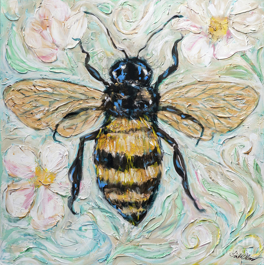 HoneyBee Painting by Linda Olsen