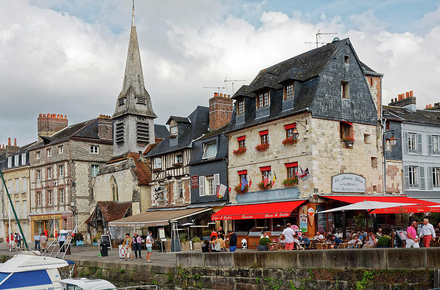 Honfleur City Scene Photograph by Sally Weigand