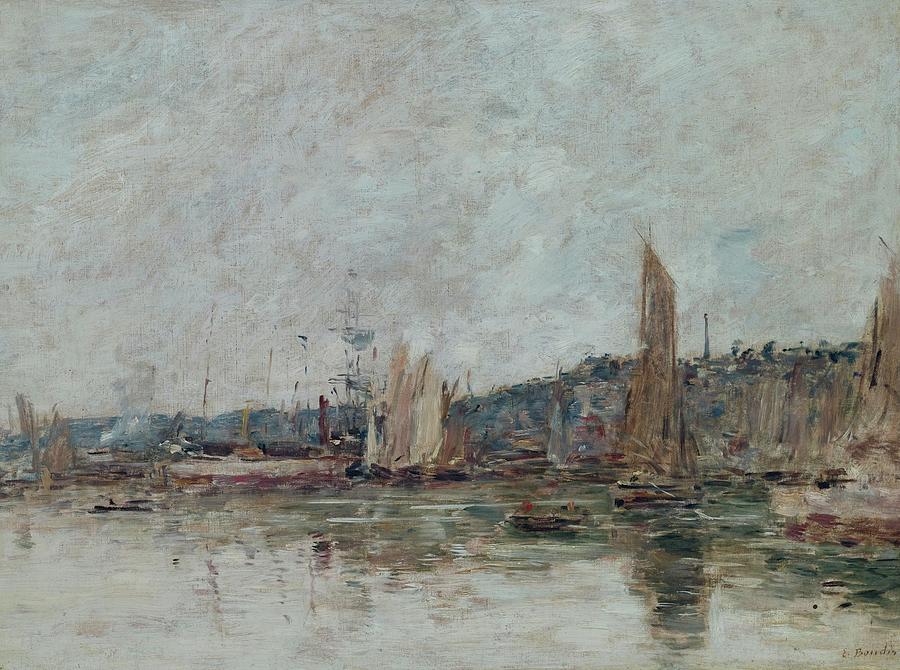 Honfleur, the Port, Morning, 1892-96 Painting by Eugene Boudin - Fine ...