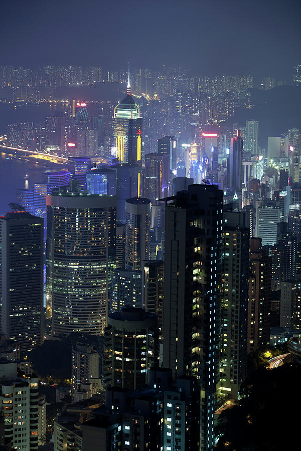 Hong Kong At Night by Simonbradfield