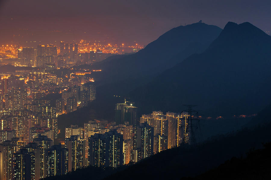 Hong Kong City Merge With Natural Photograph by Coolbiere Photograph