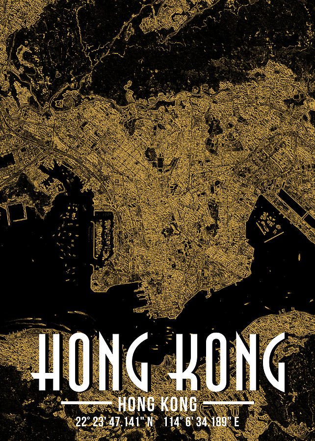 Hong Kong City Poster Digital Art by Carlos V