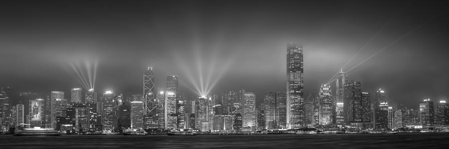 Architecture Photograph - Hong Kong Monochrome by Daniel Murphy