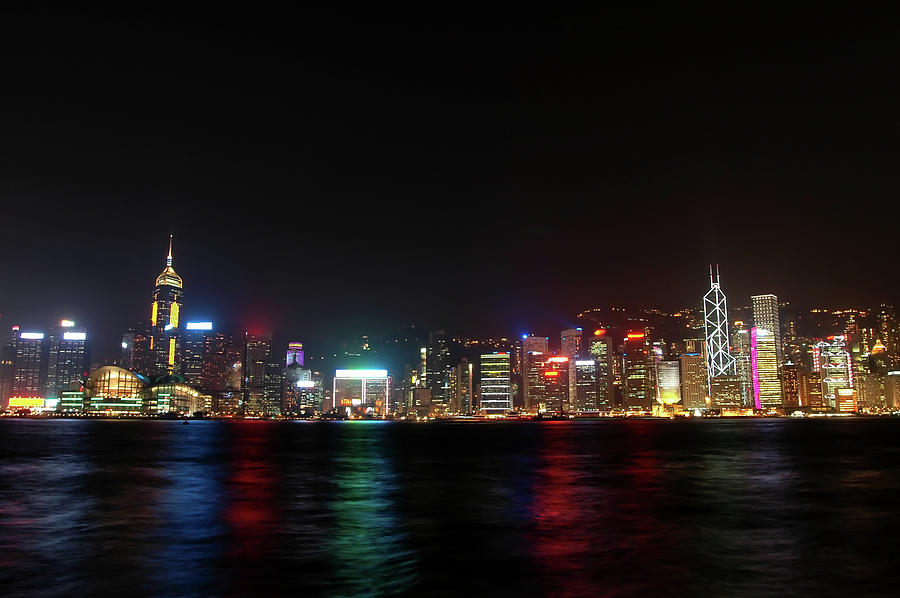 Hong Kong Night Scene Photograph by Bluekite