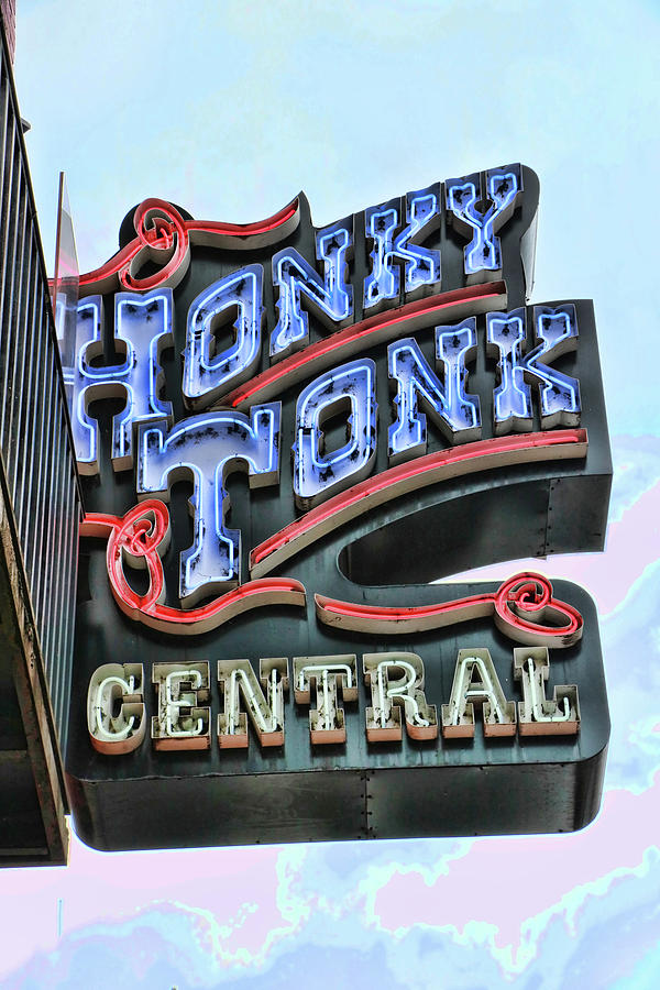 Honky Tonk Central - Nashville Photograph by Allen Beatty