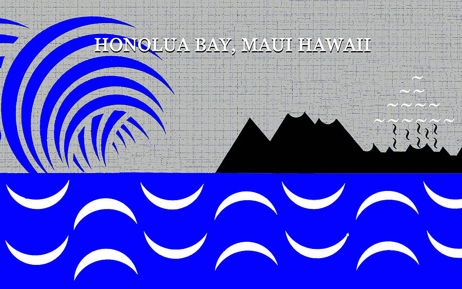Honolua Bay Maui Hawaii surfing Digital Art by David Lee Thompson