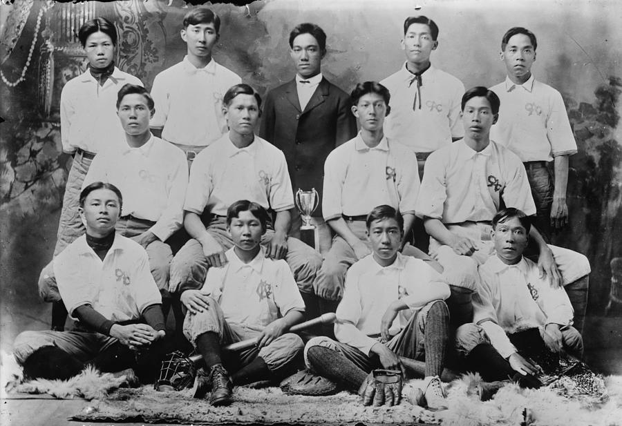 Honolulu - Chinese baseball club Painting by Unknown