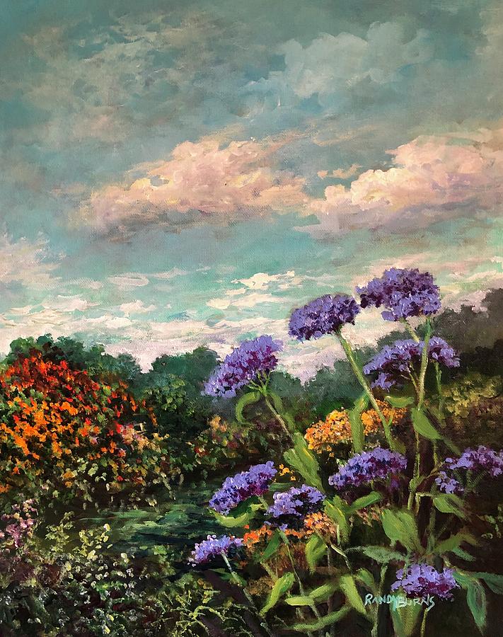 Honoring The Mist Flower Painting by Rand Burns