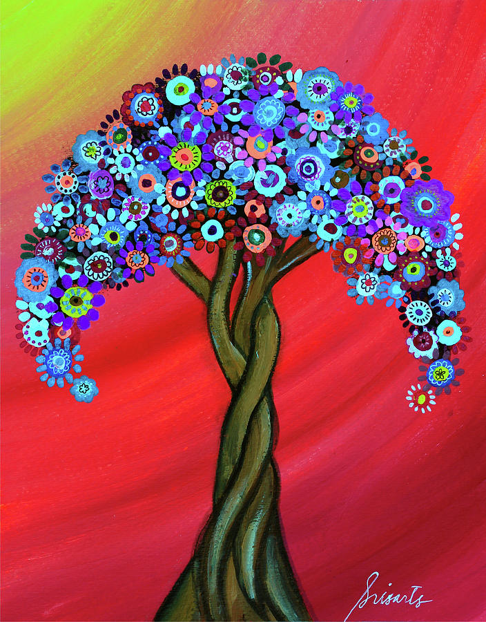 Flower Painting - Honors Resting Tree by Prisarts