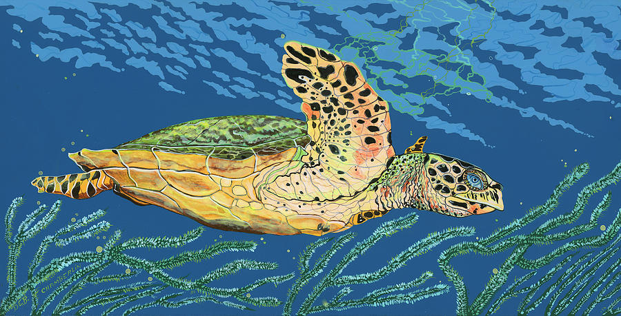 Honu Life Painting by Debbie Chamberlin | Fine Art America