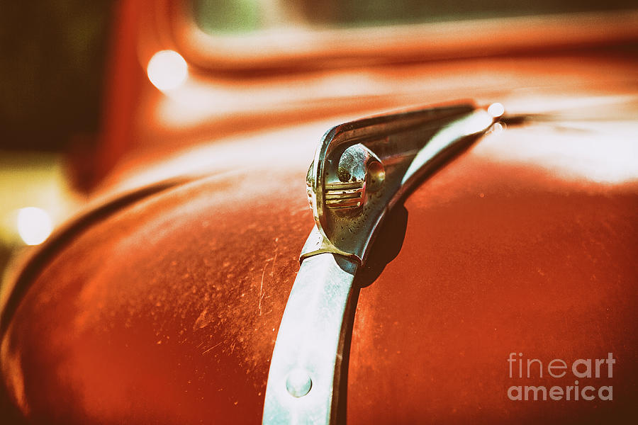 Hood Ornament - Dodge Farm Truck Photograph by Scott Pellegrin