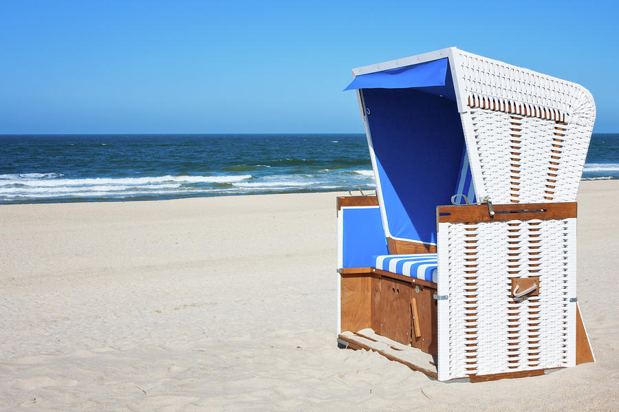 Hooded Beach Chair - Sylt Photograph by Cinoby