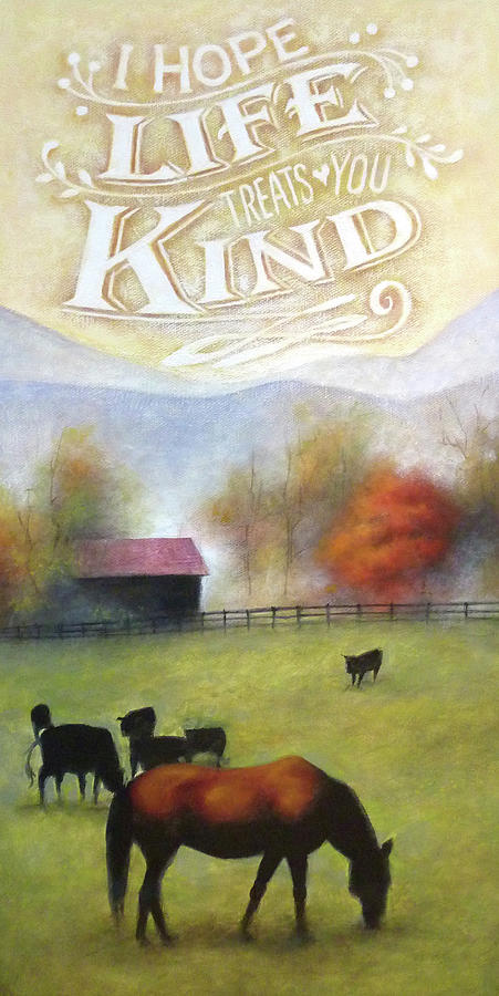 Horse Digital Art - Hope For Kindness Farm W Quote by Margaret Wilson