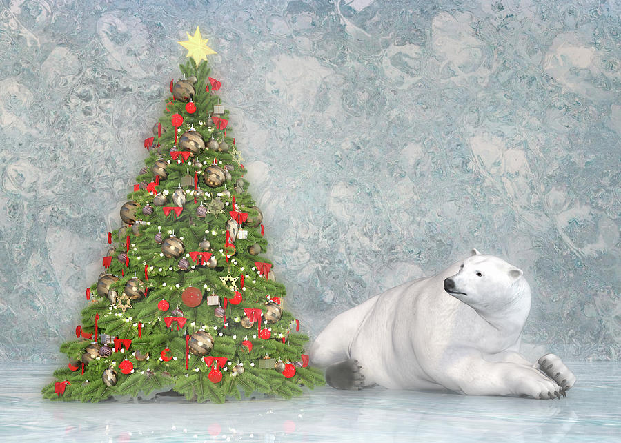 Hopeful Polar Bear Digital Art