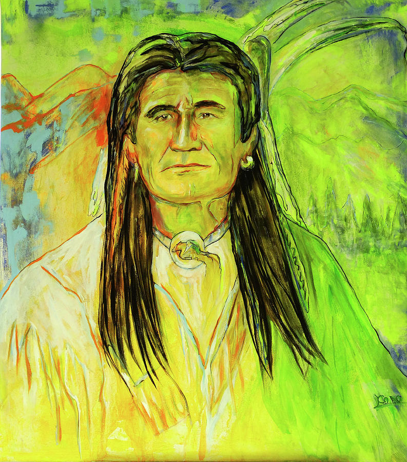 Hopi Tribe Indian Brave Painting by Koro Arandia