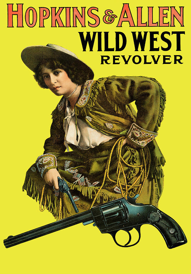 Hopkins & Allen Wild West Revolver Painting by Anonymous