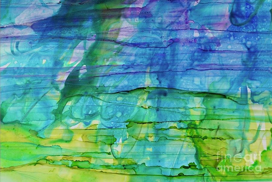 Horizontal Sea of Wonder Painting by Christine Chin-Fook