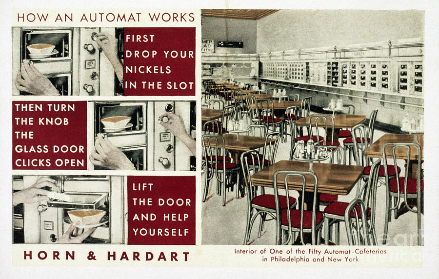 Horn And Hardart Automat Postcard Photograph by Bettmann