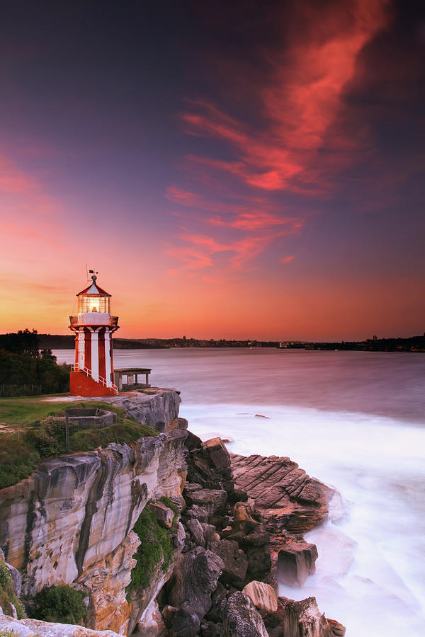 Hornby Lighthouse At Sunset Photograph by Yury Prokopenko