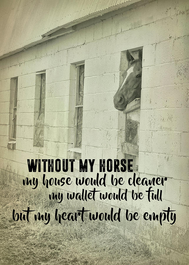 HORSE AND HEART quote Photograph by JAMART Photography