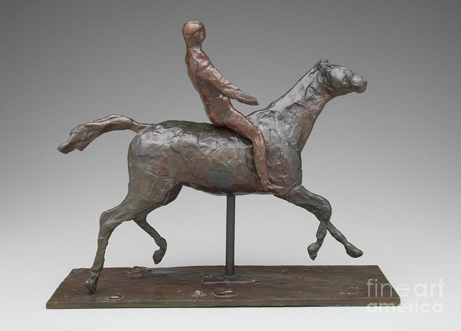 Horse And Rider, 1900 Bronze By Degas Painting by Edgar Degas